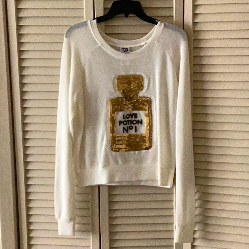 LOVE POTION NO. 1 SEQUINED SWEATER!